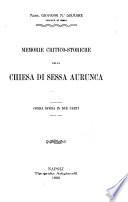 Memorie critico-storiche della Chiesa di Sessa Aurunca