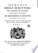 Memorie Degli Scrittori Del Regno Di Napoli