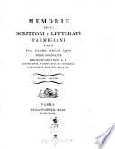 Memorie degli scrittori e letterati parmigiani