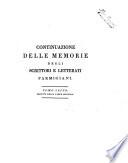 Memorie degli scrittori e letterati parmigiani raccolte dal padre Ireneo Affò e continuate da Angelo Pezzana. Tomo sesto [-settimo ed ultimo]