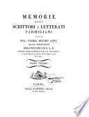 Memorie degli scrittori e letterati Parmigiani racolte dal Padre Affò,...: LXVIII-296 p