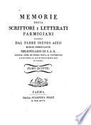 Memorie degli scrittori e letterati Parmigiano continuate da Angelo Pezzana