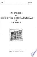 Memorie del Museo civico di storia naturale di Verona