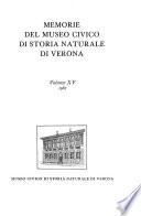 Memorie del Museo civico di storia naturale di Verona
