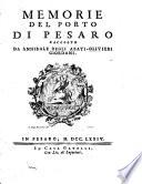 Memorie del porto di Pesaro