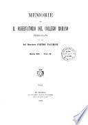 Memorie del R. Osservatorio del Collegio Romano