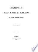 Memorie del Reale istituto lombardo di scienze, lettere ed arti