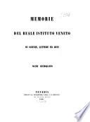 Memorie del Reale Istituto Veneto di Scienze, Lettere ed Arti