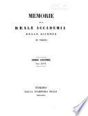 Memorie dell'Accademia delle Scienze di Torino
