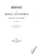 Memorie dell'Accademia delle Scienze di Torino