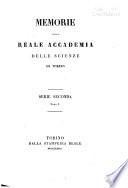 Memorie dell'Accademia delle Scienze di Torino