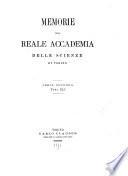 Memorie dell'Accademia delle Scienze di Torino