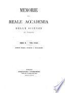 Memorie dell'Accademia delle Scienze di Torino