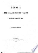 Memorie dell' I. R. Istituto veneto di scienze, lettere ed arti