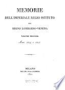 Memorie Dell' Imperiale Regio Istituto Del Regno Lombardo-Veneto, Di Scienze, Lettere ed Arti