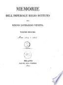 Memorie dell'Imperiale Regio Istituto del Regno Lombardo-Veneto