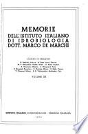 Memorie dell'Istituto italiano di idrobiologia dott. Marco de Marchi