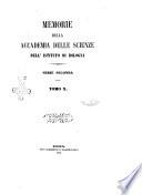 Memorie della Accademia delle scienze dell'Istituto di Bologna