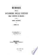 Memorie della Accademia delle Scienze dell' Istituto di Bologna