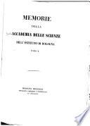 Memorie della Accademia delle scienze dell'Istituto di Bologna