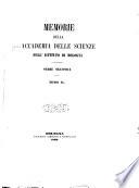 Memorie della Accademia delle scienze dell'Istituto di Bologna