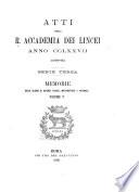 Memorie della Classe di scienze fisiche, matematiche e naturali