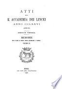 Memorie della Classe di scienze fisiche, matematiche e naturali