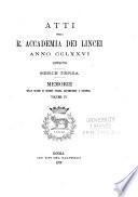 Memorie della Classe di scienze fisiche, matematiche e naturali