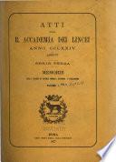 Memorie della Classe di scienze fisiche, matematiche e naturali