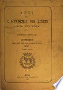 Memorie della Classe di scienze fisiche, matematiche e naturali