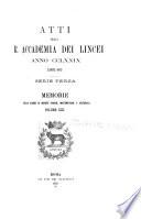 Memorie della Classe di scienze fisiche, matematiche e naturali