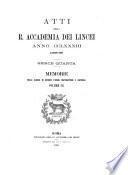 Memorie della Classe di scienze fisiche, matematiche e naturali