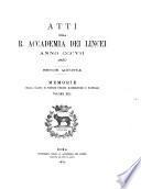 Memorie della Classe di scienze fisiche, matematiche e naturali