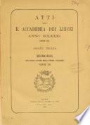 Memorie della Classe di scienze morali, storiche e filologiche