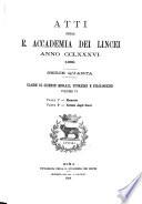 Memorie della Classe di scienze morali, storiche e filologiche