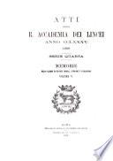 Memorie della Classe di scienze morali, storiche e filologiche