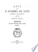 Memorie della Classe di scienze morali, storiche e filologiche