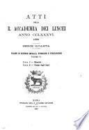 Memorie della Classe di scienze morali, storiche e filologiche