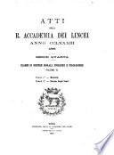 Memorie della Classe di scienze morali, storiche e filologiche