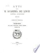 Memorie della Classe di scienze morali, storiche e filologiche