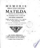 Memorie della gran Contessa Matilda