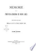 Memorie della Pontificia Accademia dei Nuovi Lincei