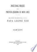 Memorie della Pontificia accademia dei Nuovi Lincei