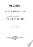 Memorie della Pontificia Accademia dei Nuovi Lincei