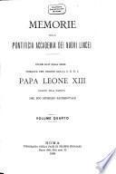 Memorie della Pontificia Accademia dei Nuovi Lincei