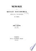 Memorie della Reale accademia delle scienze di Torino