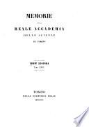 Memorie della Reale accademia delle scienze di Torino