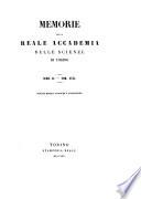 Memorie della Reale accademia delle scienze di Torino