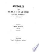 Memorie della Reale accademia delle scienze di Torino