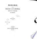 Memorie della Reale Accademia delle scienze di Torino